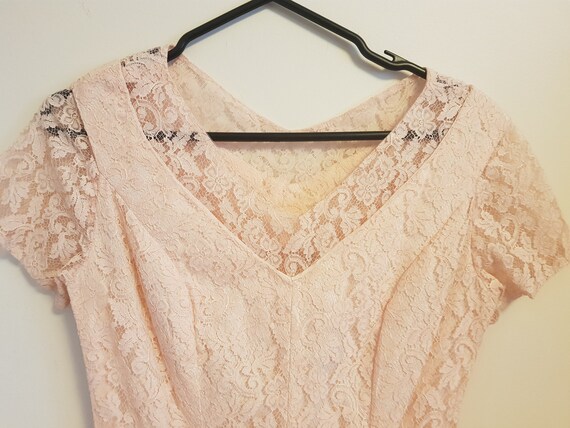 Peach lace bride bridesmaid after five formal bel… - image 3