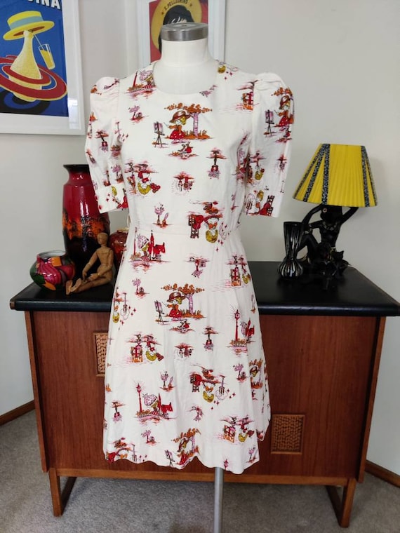 Cute 1970s Holly Hobby Print Lined Cotton Fit and Flare Dress Extra Small  Bust 86cm 34inch Waist 70cm 28inch - Etsy