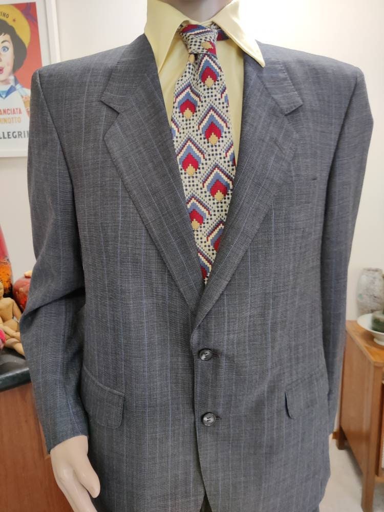 Christian Dior MONSIEUR スリーピーススーツ B8979 Christian Dior Monsieur Pure Wool Pinstripe Double Breasted