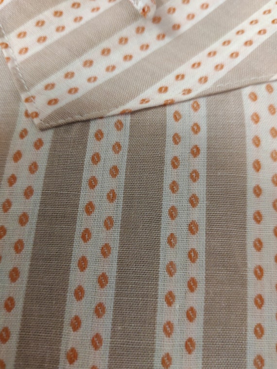 Western shirt Bronco label US peach brown stripe … - image 4