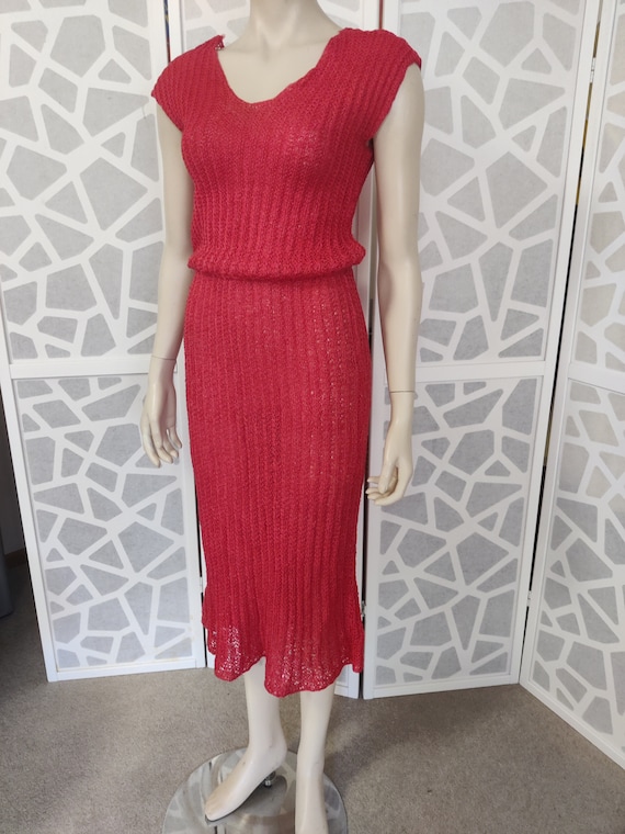 red melange knit mini dress Self-Portrait KNIT MELANGE MINI DRESS – CHUUI_Collection main image 0