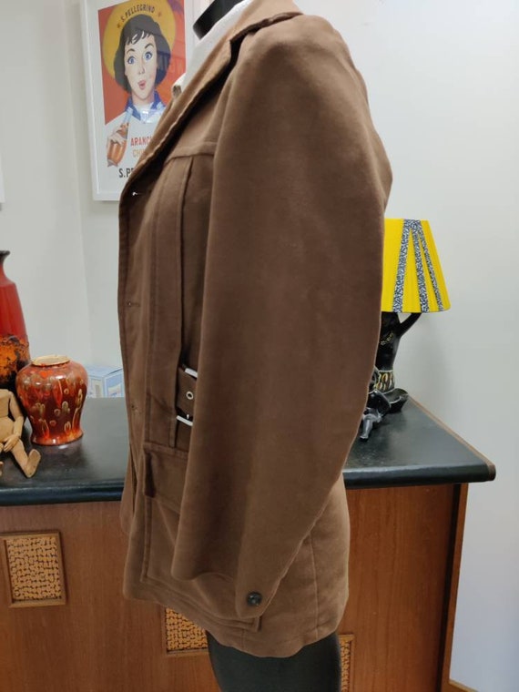 1960s Spicer label mens brown jacket rare find small … Gem