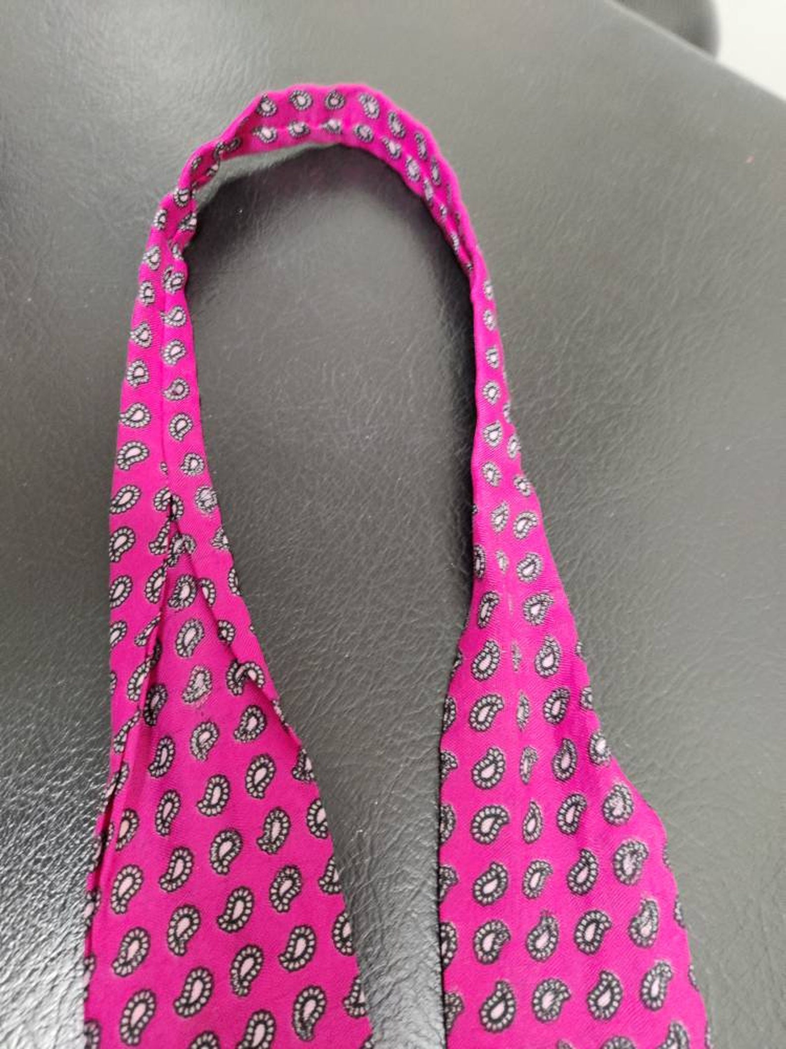 Necktie cerise pink loose tie silk | Etsy