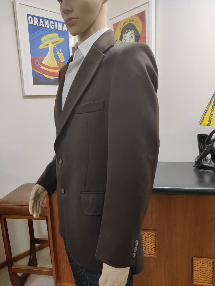 Brown Polyester Fabric Jucon of Denmark Sports Coat Blazer 1970s Large Chest 116cm 46inch Waist 106cm 42inch Etsy Ireland