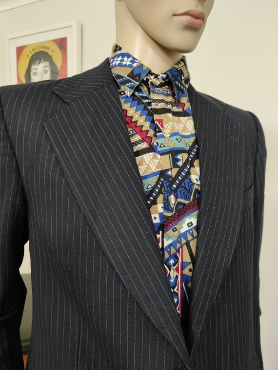 pinstripe long jacket - size 6