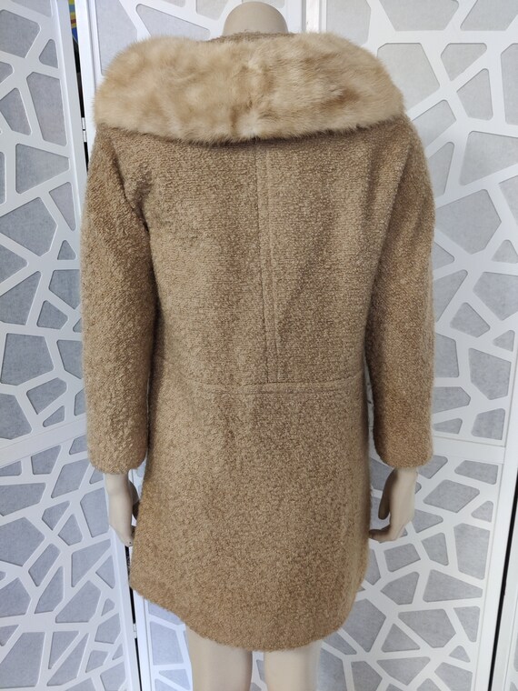 60’s Black Wool Boucle Lightweight Coat
