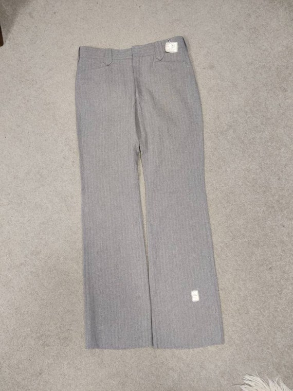 Taupe Grey Western Style Polyester Pants New Old Stock With Tags
