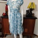 Sweet aqua and white Pearco label shelf bust chiffon dress small size bust 80cm 32inch waist 60cm 24inch