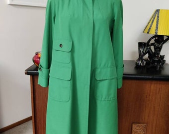 emerald green raincoat