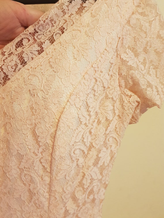 Peach lace bride bridesmaid after five formal bel… - image 2