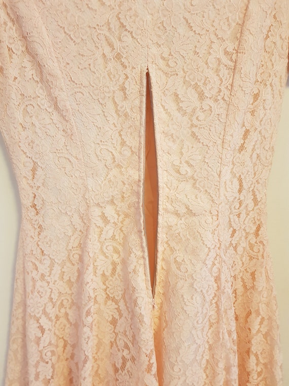 Peach lace bride bridesmaid after five formal bel… - image 5