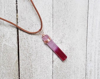 Glitter violet round resin crystal necklace - resin jewelry, resin crystal, gift for her