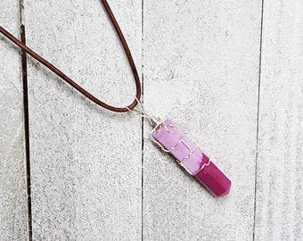 Purple haze resin crystal necklace, resin jewelry, resin crystal point, resin quartz point, gift for her