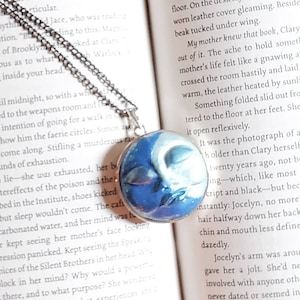 The Phases of the Moon Goddess pendant necklace, polymer clay jewelry, witchy jewelry, gift for her