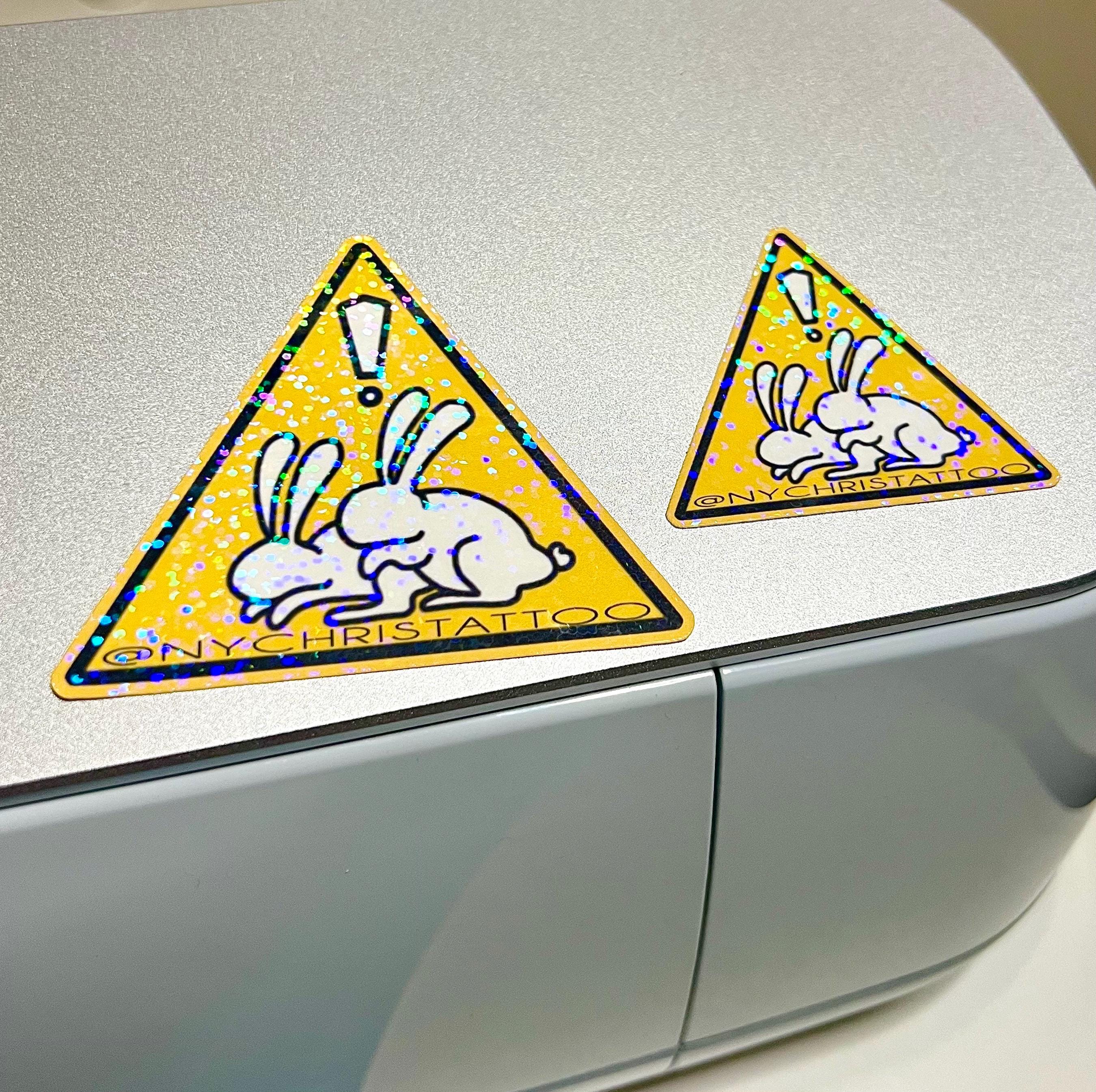 Like Rabbits Bunny Humping Caution Sign Kinky Sticker - Etsy
