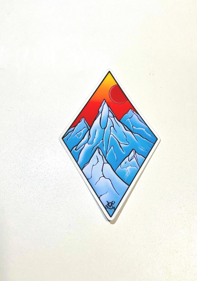Mountain Sunset Landscape Diamond Sticker - Etsy