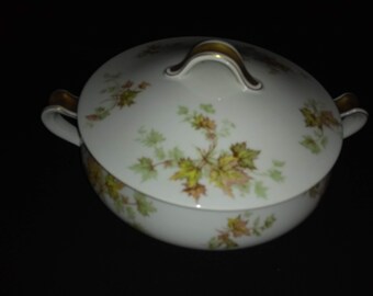 Haviland Autumn Leaf China 7" Round Covered Serving Dish