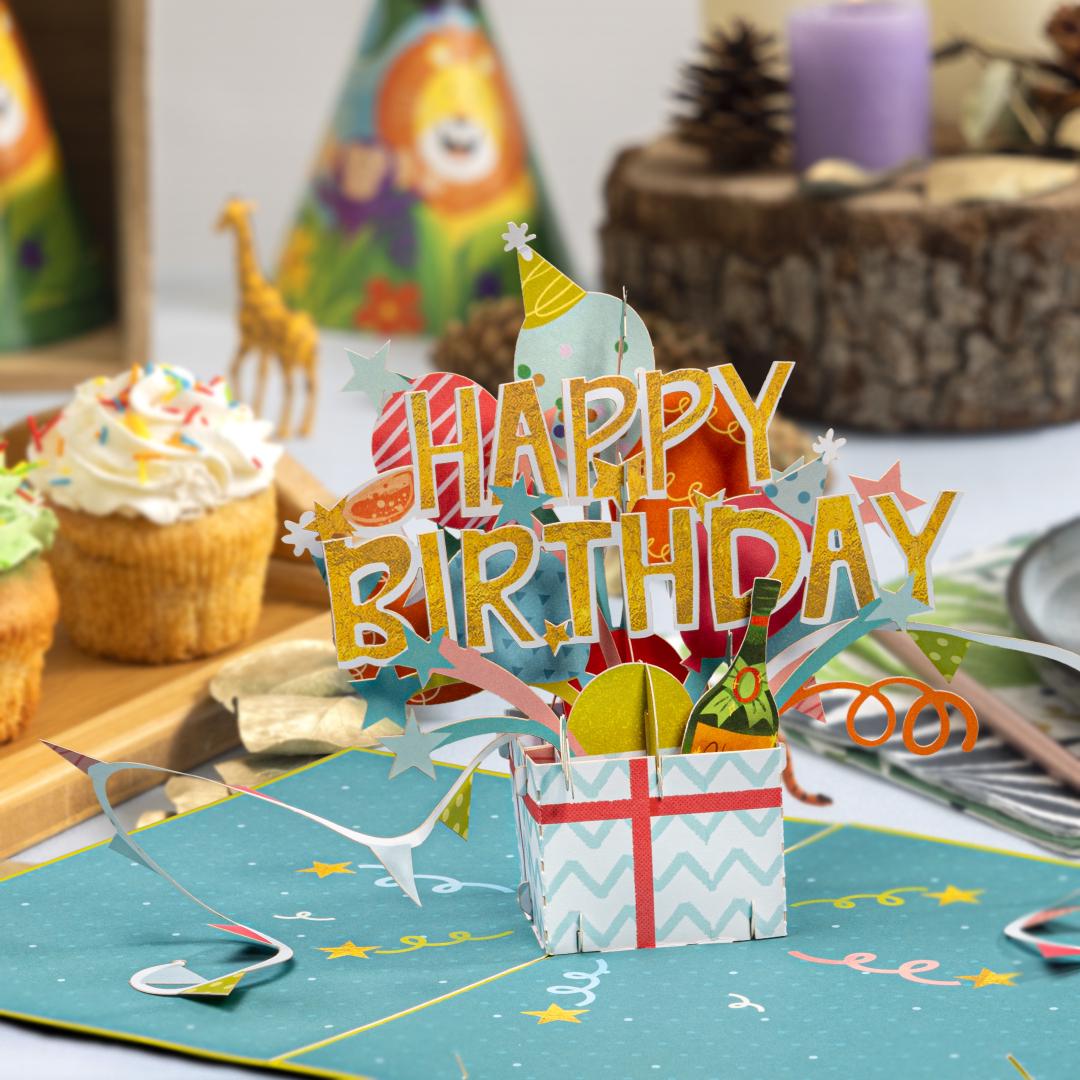 Paper Love 3D Birthday Pop up Card, Happy Birthday Box, for Adults or ...
