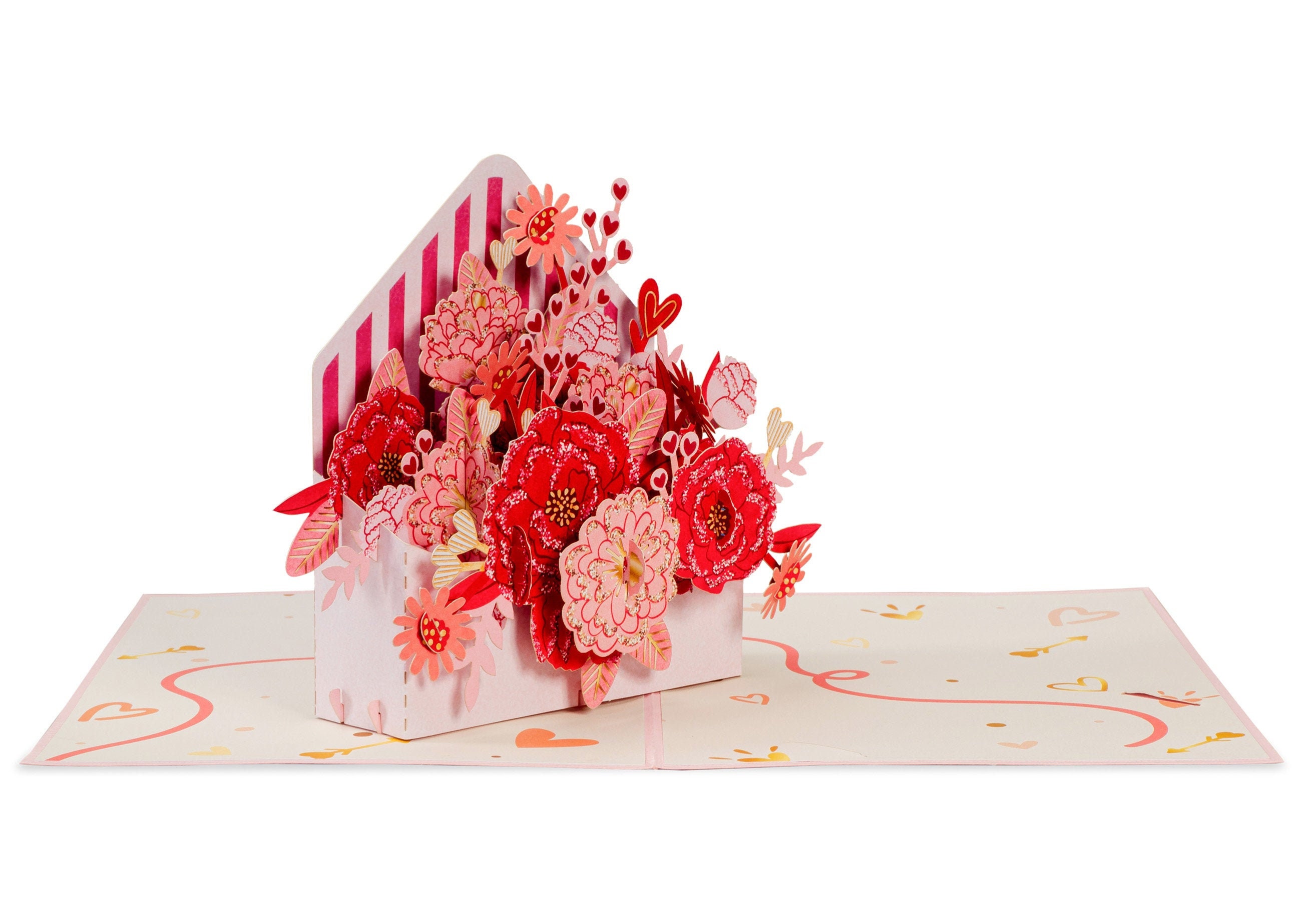 Lovepop Butterfly Paper Flower Bouquet, 3D Pop Up Flowers, Multicolor