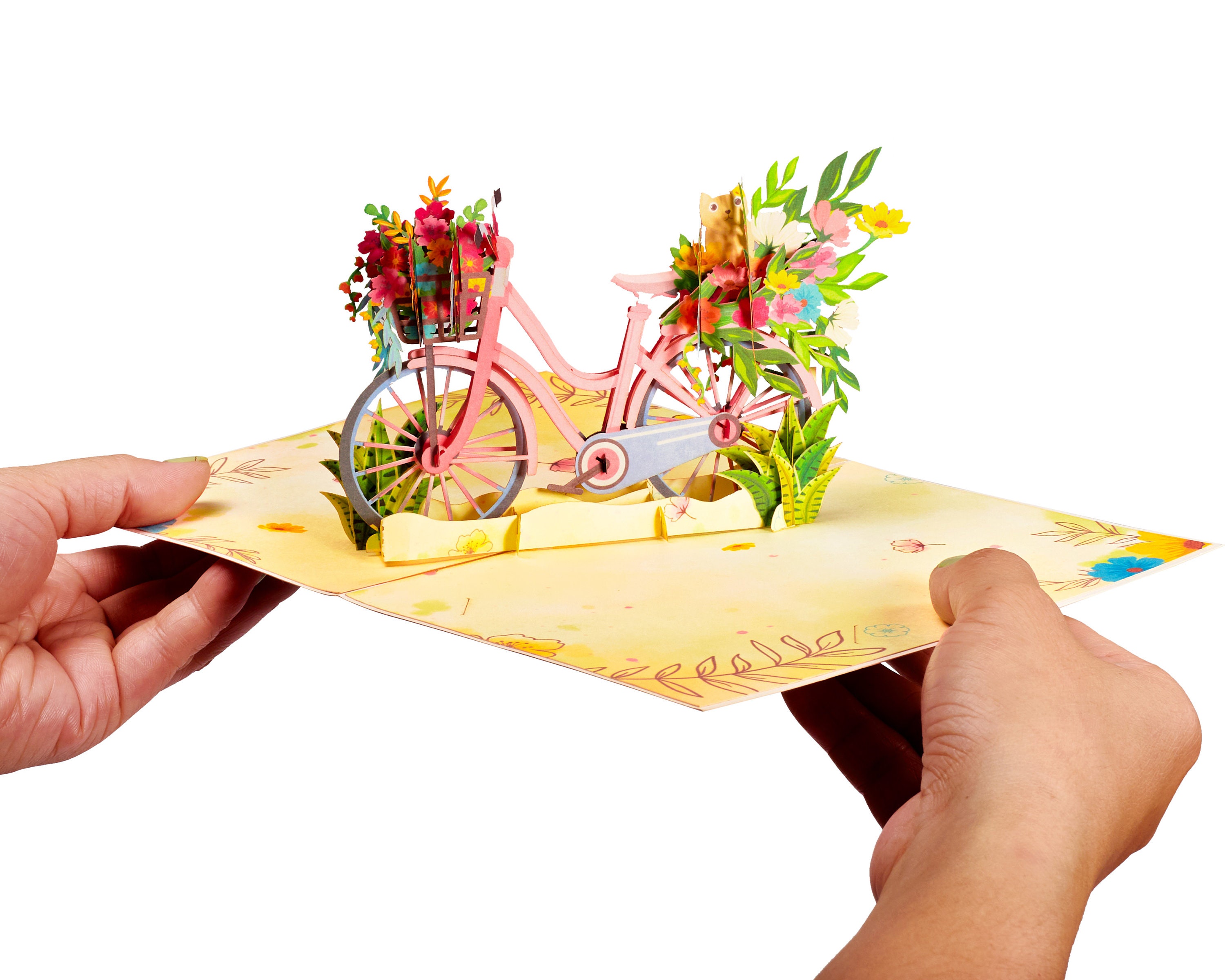 Paper Love Flower Bike Pop up Card, Popup Card for Mothers Day, All ...