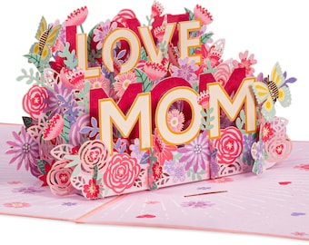 3D Pop Up Mother's Day Card, Handmade Floral Design