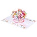 Paper Love Party Explosion Pop Up Birthday Card, 3D Popup Greeting Cards For Birthday, Celebration, Party, Baby Shower, It’s a Girl 