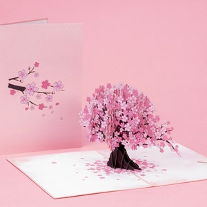 Paper Love Cherry Blossom Tree Pop Up Card, 3D Popup Greeting Cards, for Mothers Day, Spring, Fathers Day, Graduation,Birthday,Wedding 5x7 image 7