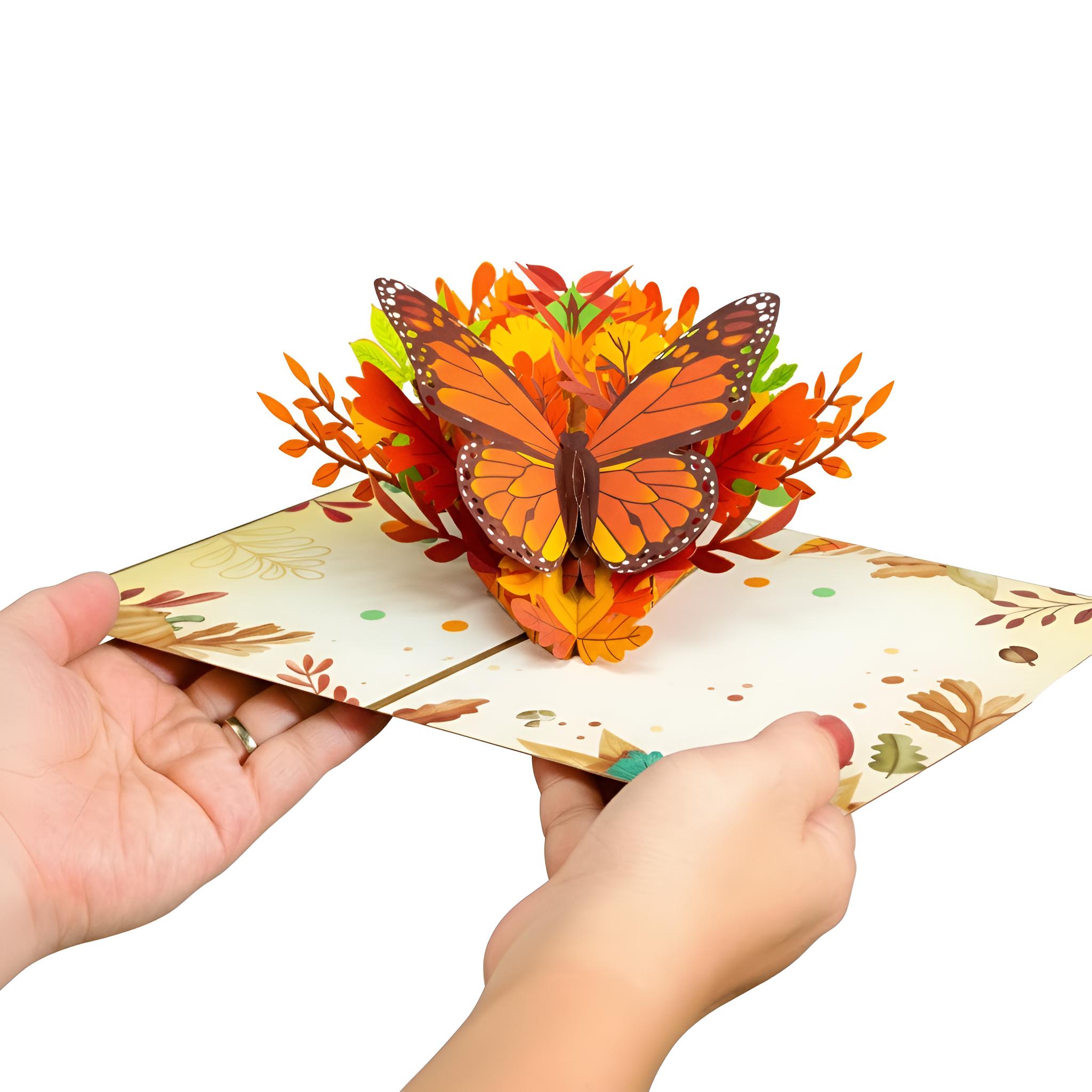 Paper Love Fall Butterfly Pop-up Card, Handmade 3D Greeting Card - Etsy