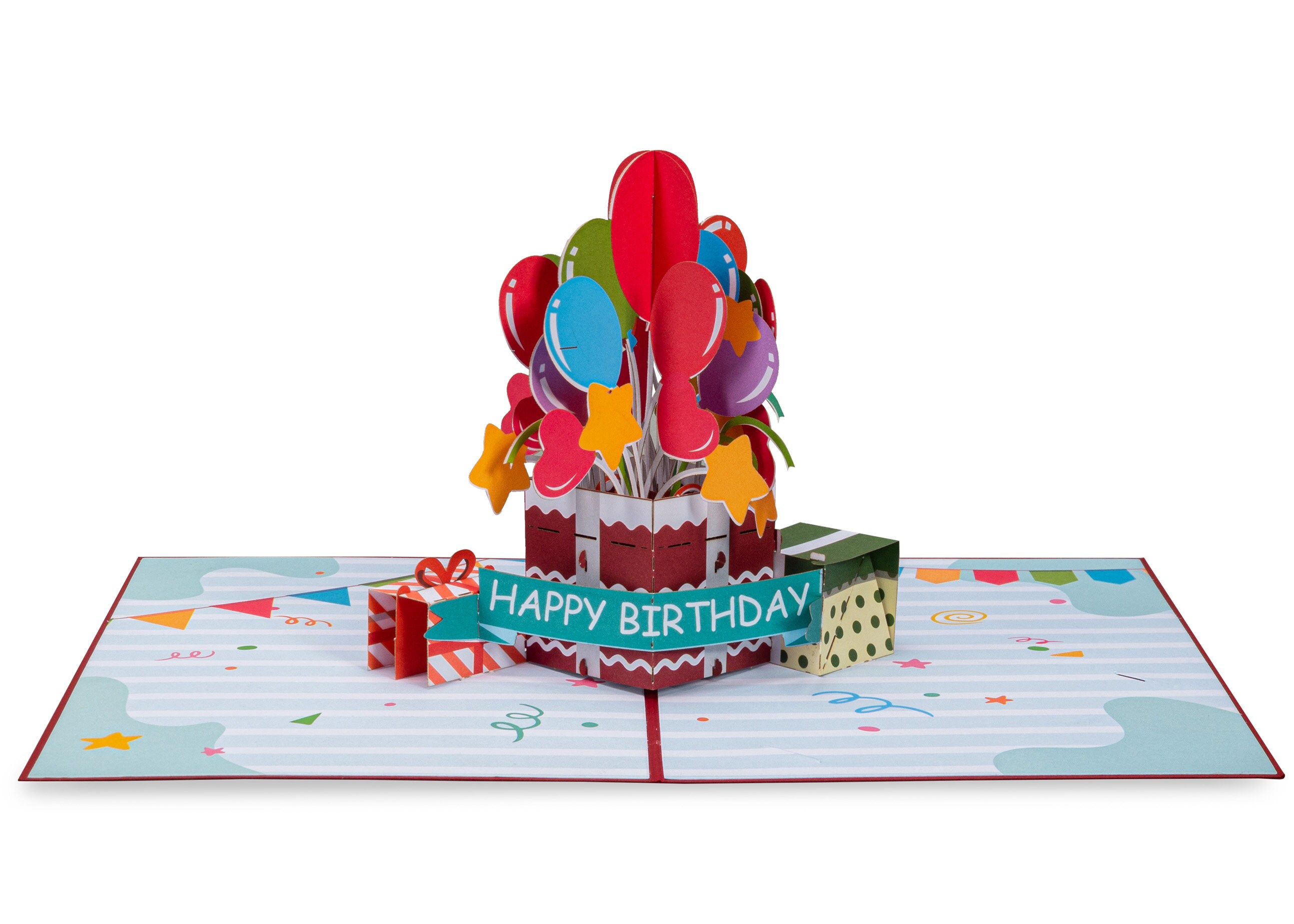 Paper Love Happy Birthday Balloons Pop up Card Handmade 3D - Etsy