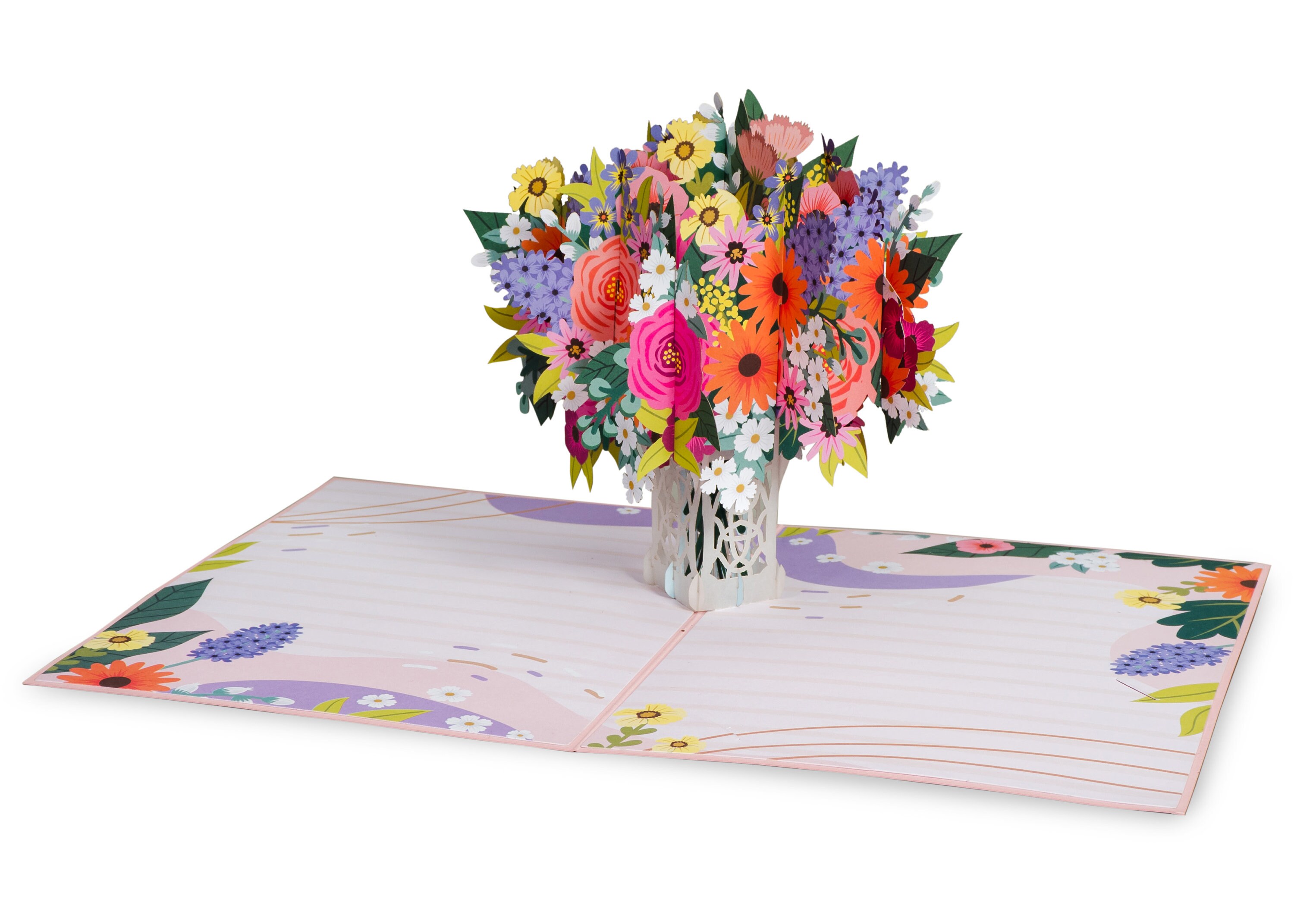 Fresh Cut Paper Pop Up Cards Forever Flower Bouquet 3D Popup Greeting Cards  Birthday Card Party Supplies 