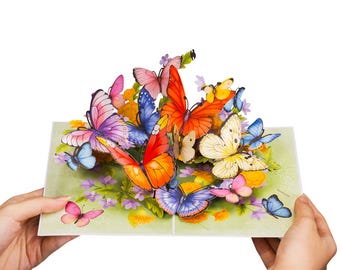 Paper Love Spring Butterflies Spring Pop Up Card 5"x7"