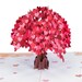 Paper Love Tree of Hearts Premium Pop Up Card, Handmade 3D Popup Greeting Cards, Mother's Day, Wedding, Anniversary, all occasion 