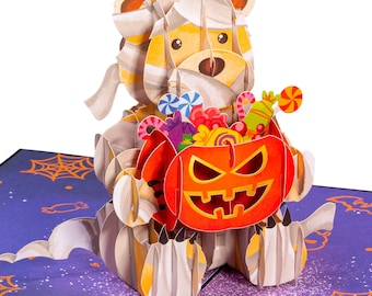 Paper Love Halloween Bear Pop Up Greeting Card