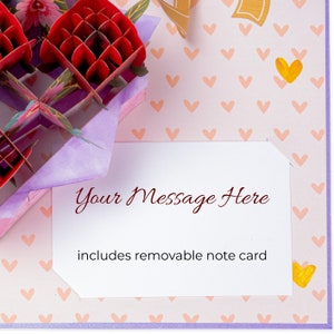 Paper Love 3D Bouquet Of Roses Pop Up Card With Detachable Keepsake Bouquet Gift For Birthday Valentines Day All Occasion Large 10 X 7 - View #10
