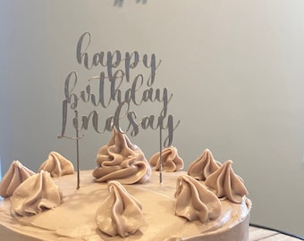 Custom Happy Birthday Cake Topper