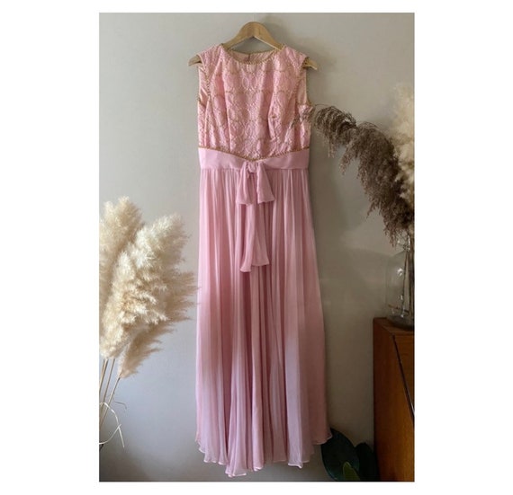 Lucinda/60s evening dress/prom dress/embroidered d