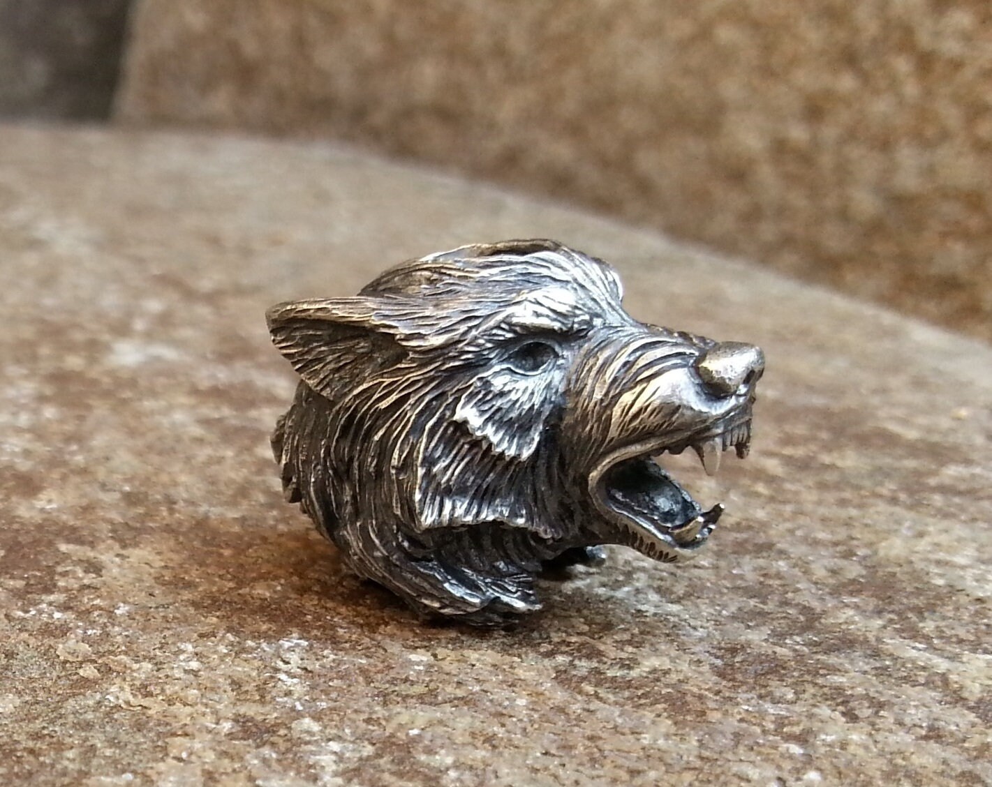 Wolf Viking Berserk Bead Knife Lanyard Bead Paracord Bead | Etsy