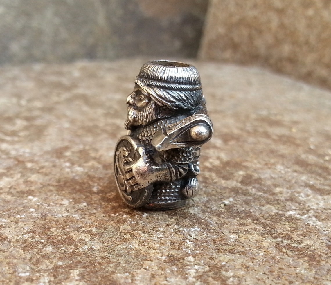 Viking Berserk Bead Knife Lanyard Bead Paracord Bead Statuette | Etsy