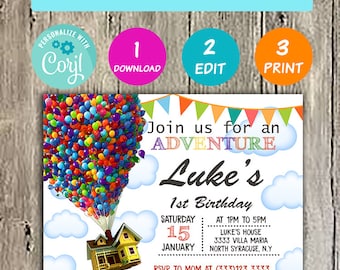 Disney Up Invitation Etsy
