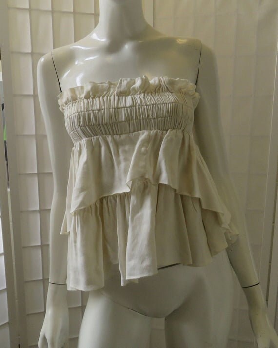 Vintage Isabel Marant Crepe Linen Tube Top
