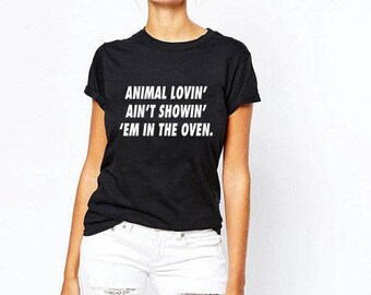 Animal Lover Vegan Style High Quality Cotton T-shirt VG1