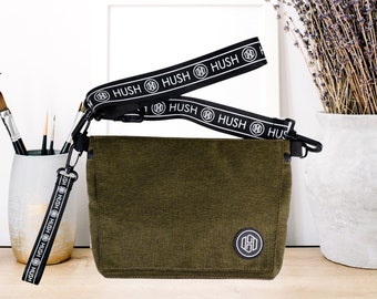Smell Proof Green Side Bag with Lock, Stash Box (Free Jar)