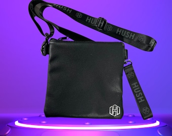 Czarna torba boczna, odporna na zapachy, dyskretna torba (8 x 7,5 cala)