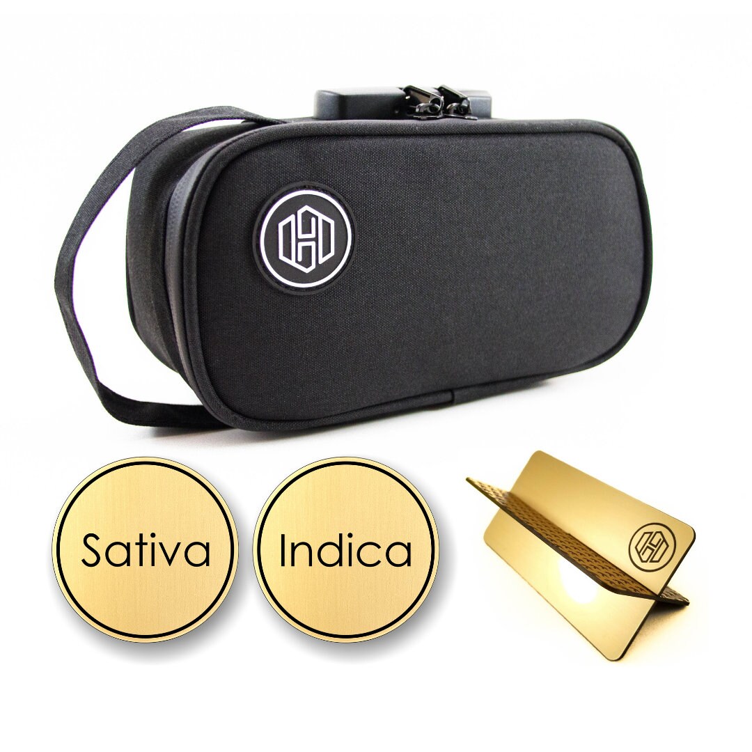 Black Smell Proof Case Kit with Gold Jars and GrinderSmell Etsy