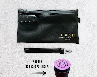 Zamykana kopertówka z wegańskiej skóry, odporna na zapachy