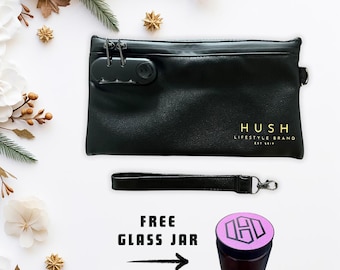 Lockable Smell Proof Vegan Leather Clutch Bag