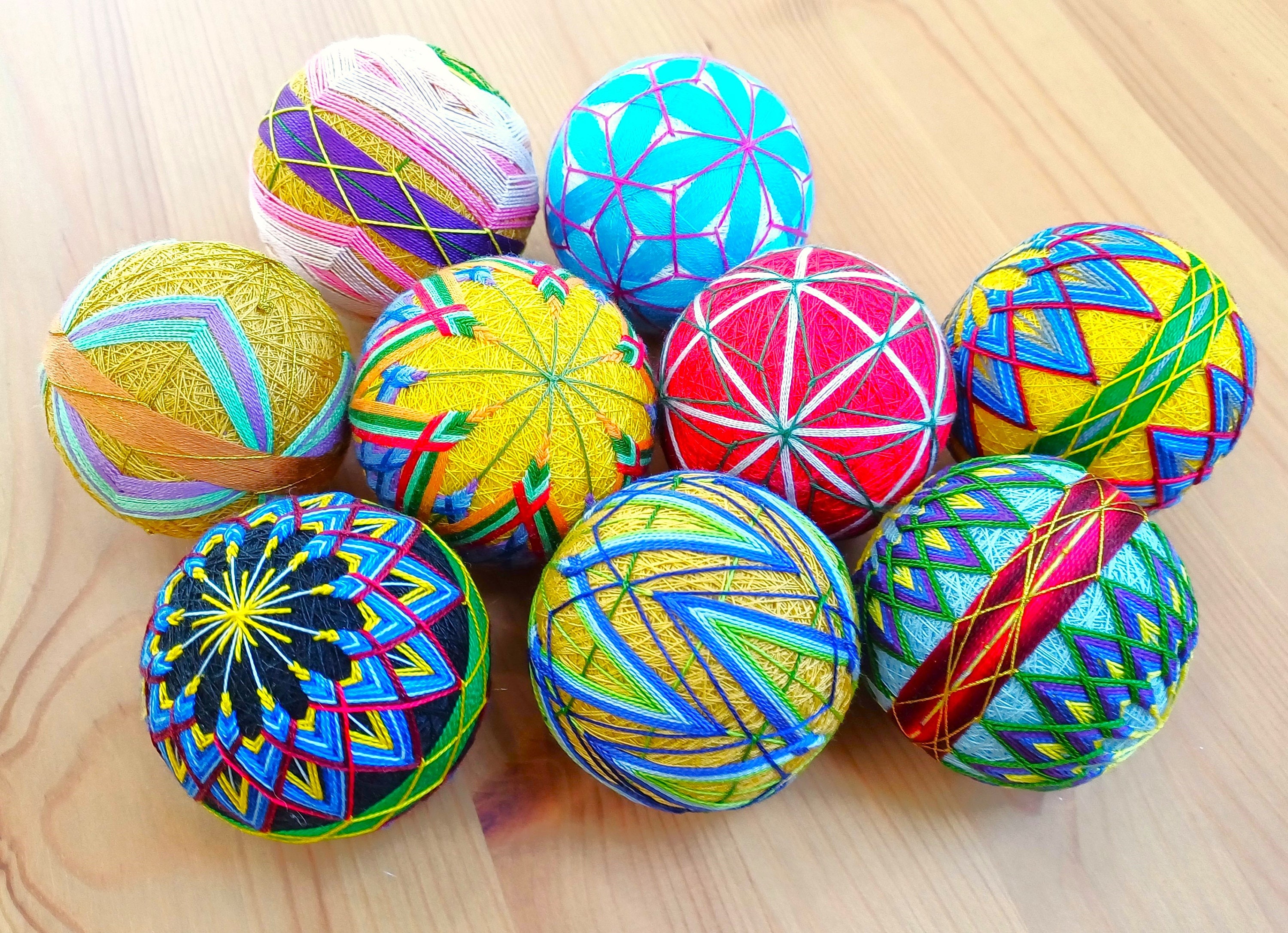 Japanese Traditional Embroidery Temari Ball Made by Japanese Designer Etsy
