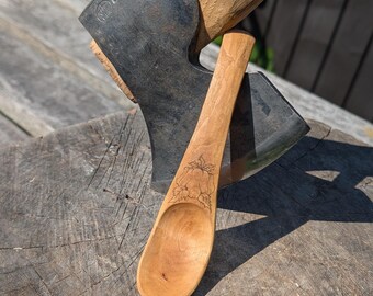 Hand Carved Plum Scoop