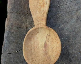 Hand Carved Spalted Beech Coffee Scoop