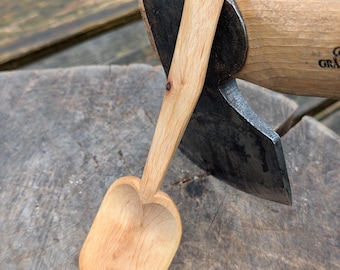 Hand Carved Beech Monstera Spoon
